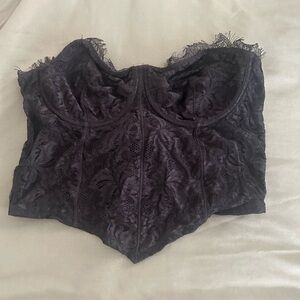 Elegant Black Lace Bustier